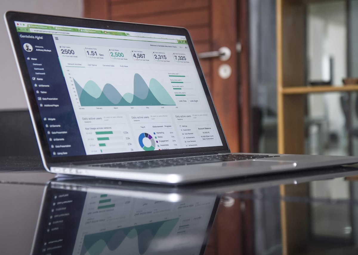 Business performance data showing a company in growth
